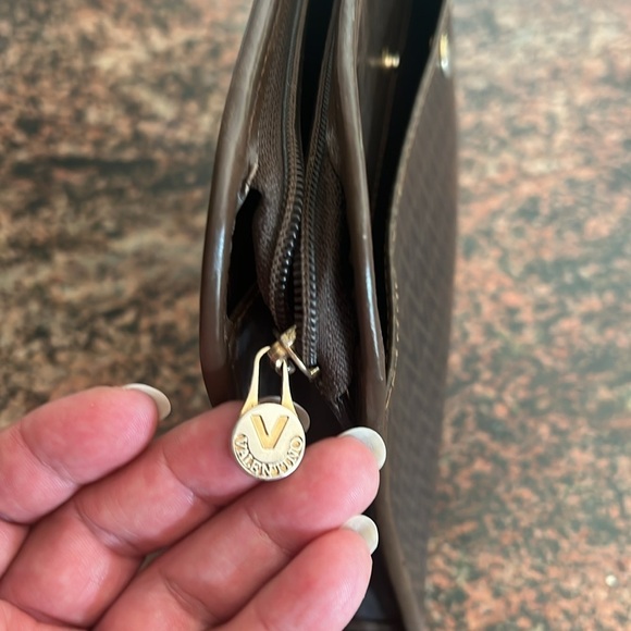 Mario Valentino Vintage V Logo Clutch EUC - Picture 8 of 11